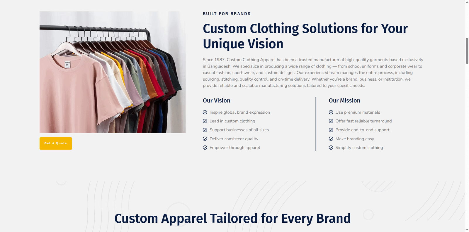 Custom Clothing Apparel